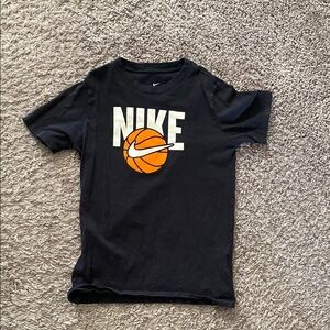 Nike Black and Orange Short Sleeve Tee